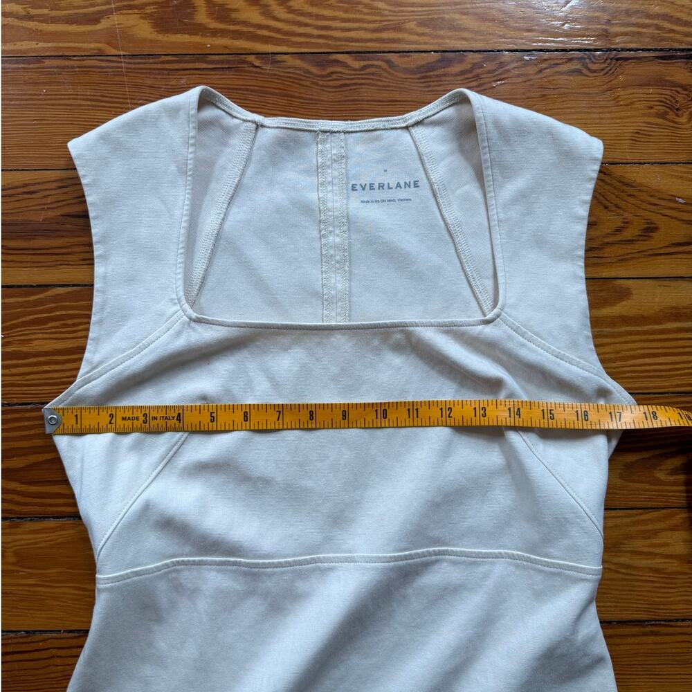 Everlane Cream Square-Neck Sleeveless Mini Dress – Size M - Picture 4 of 6